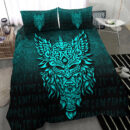 Ligerking Bedding Set - Odin The Allfather Asgard God And Chief Of Aesir - Cyan Version Bedding Set A7
