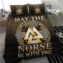 Ligerking Bedding Set - May The Norse Be With You Viking - Gold Version Bedding Set A7