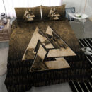 Ligerking Bedding Set - Huginn Muninn Ravens from Odin Viking - Gold Version Bedding Set A7