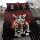 Ligerking Bedding Set -Brave Viking With Chessboard Chess Bedding Set A7