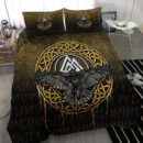 Ligerking Bedding Set - Valhalla Norse Mythology Raven Black Crow Viking Bedding Set A7