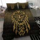 Ligerking Bedding Set - Viking God Odin Allfather In Asgard Raven God - Gold Version Bedding Set A7