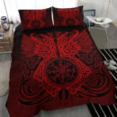 Ligerking Bedding Set - Two Raven Cletic Red Bedding Set A95