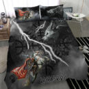 Ligerking Bedding Set - Odin and Fenrir Thunder Background Bedding Set A35
