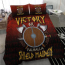 Ligerking Bedding Set - Victory or Valhalla Shield Maiden Bedding Set A7
