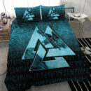 Ligerking Bedding Set - Huginn Muninn Ravens from Odin Viking - Cyan Version Bedding Set A7