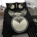 Ligerking Bedding Set - Viking Raven Gold Bedding Set A95