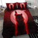 Ligerking Bedding Set - Fenrir Viking Wolf - Red Version Bedding Set A7