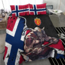 Ligerking Bedding Set -Norway Warrior Brush Style Bedding Set A35