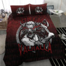 Ligerking Bedding Set - Axe Warrior Raven Odin Thor Victory Or Valhalla Bedding Set A7