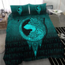 Ligerking Bedding Set - Viking Norse Wolf - Cyan Version Bedding Set A7