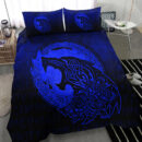 Ligerking Bedding Set - Fenrir Viking 3D Tattoo - Blue Version Bedding Set A7