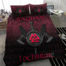 Ligerking Bedding Set - Ragnar Lothbrok - Ragnar Lodbrok - Viking Warrior - Red Version Bedding Set A7