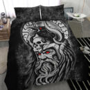 Ligerking Bedding Set - Raven Of Odin Viking Skull Viking Bedding Set A95