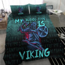 Ligerking Bedding Set - Blood Type Viking Axe Warrior Valhalla Bedding Set A7