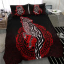 Ligerking Bedding Set -Wolf Viking Red Bedding Set A95
