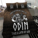 Ligerking Bedding Set -I Would Rather Be A Wolf Of Odin Than A Lamb Of God Bedding Set A7