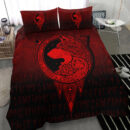 Ligerking Bedding Set - Viking Norse Wolf - Red Version Bedding Set A7
