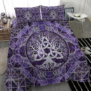 Ligerking Bedding Set - Tree of Life with Triquetra Amethyst and Silver Bedding Set A7