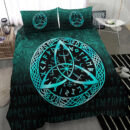 Ligerking Bedding Set - Vegvisir Nordic Viking Rune - Cyan Version Bedding Set A7