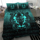 Ligerking Bedding Set - Nordic Warrior Valhalla Norse - Cyan Version Bedding Set A7