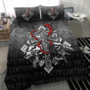 Ligerking Bedding Set -Thor-Hammer-Mjolnir-Rune-Protection-Odin-Raven-Viking Bedding Set A7