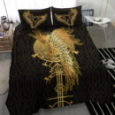 Ligerking Bedding Set -Viking Raven Gold Bedding Set A95