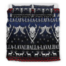 Ligerking Bedding Set - Ugly Christmas Viking Fa La La La La Valhalla La Bedding Set A7