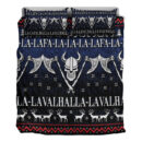 Ligerking Bedding Set - Ugly Christmas Viking Fa La La La La Valhalla La Bedding Set A7