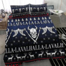Ligerking Bedding Set - Ugly Christmas Viking Fa La La La La Valhalla La Bedding Set A7