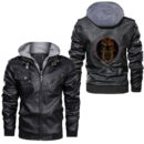 Ligerking -Beware Old Man Viking Warrior Til Valhalla Odin Ravens Leather Jacket A35