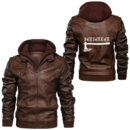 Ligerking - Berserker Odin Grizzly Bear Viking Leather Jacket A35
