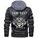 (Custom) Ligerking - Birds Raven Huginn And Muninn Celtic Tree Leather Jacket A35