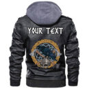 (Custom) Ligerking - Black Crow Sitting On Branch Of An Oak Tree Leather Jacket A35