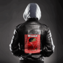 Ligerking Jacket - Bloods Gang Gangsign Zipper Leather Jacket A31