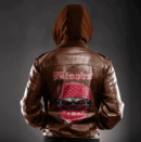 Ligerking Jacket - Crips Bulldog Zipper Leather Jacket A31