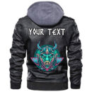 (Custom) Ligerking - Black Raven Leather Jacket A35