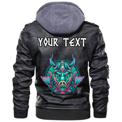 (Custom) Ligerking - Black Raven Leather Jacket A35
