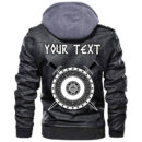 (Custom) Ligerking - Board Axes Sword And Dead Head Of The Hero Leather Jacket A35