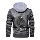Ligerking - Viking Fenrir and Moon Leather Jacket A35
