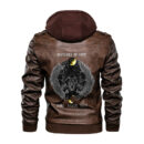 Ligerking - Viking Fenrir and Moon Leather Jacket A35