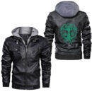 Ligerking - Celtic Wolf Fenrir Norse Mythology Leather Jacket A35