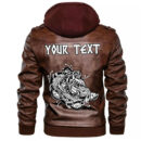 (Custom) Ligerking - Boat Drakkar Art Leather Jacket A35