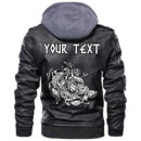 (Custom) Ligerking - Boat Drakkar Art Leather Jacket A35