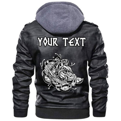 (Custom) Ligerking - Boat Drakkar Art Leather Jacket A35