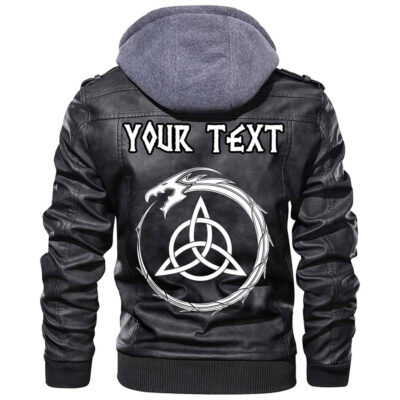 (Custom) Ligerking - Celtic Dragon Leather Jacket A35