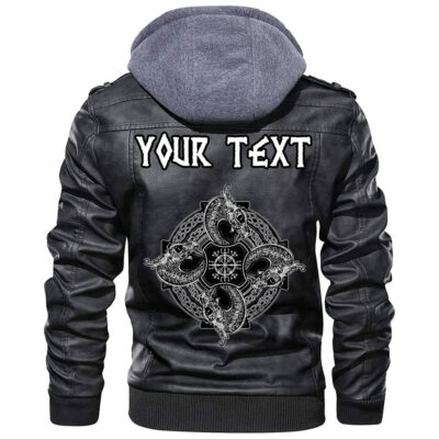 (Custom) Ligerking - Celtic Dragon Leather Jacket A35