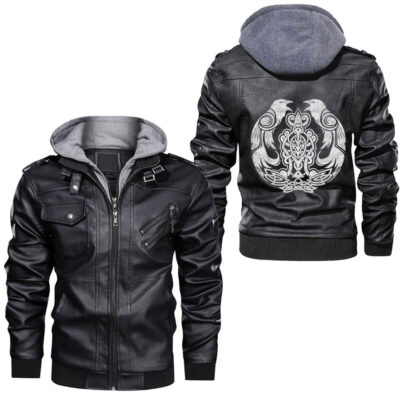 Ligerking -Celtic Knot Tree Of Life Leather Jacket A35