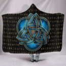Ligerking Hooded Blanket - Celtic Knot Cyan and Rune A35