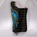 Ligerking Hooded Blanket - Celtic Knot Cyan and Rune A35